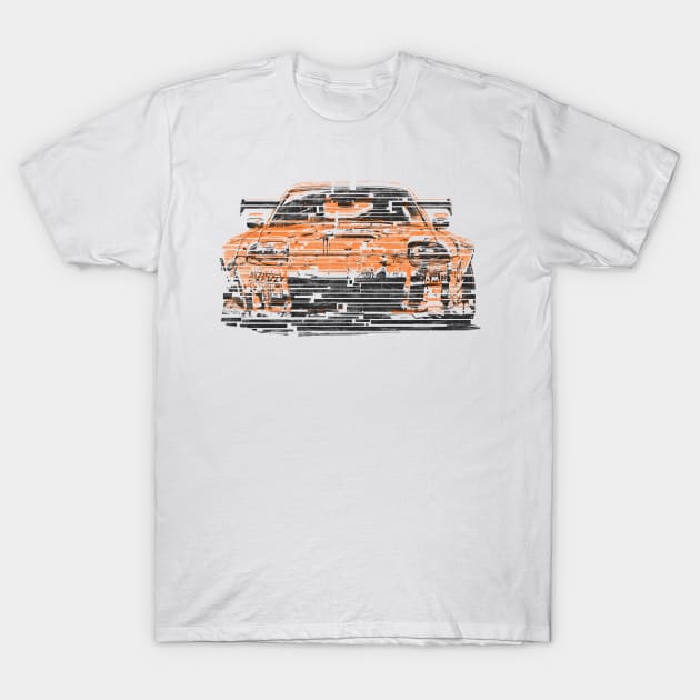 90s vintage japanese old school sport car abstract glitch art T-Shirt by bulografik